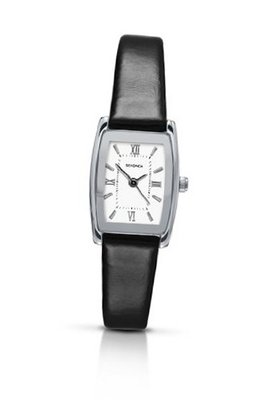 Sekonda Ladies Quartz with White Dial Analogue Display and Black Leather Strap 4484.27