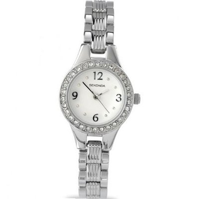 Sekonda Ladies Stainless Steel Stone Set Analogue Quartz 4297