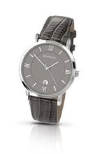 Sekonda Quartz with Grey Dial Analogue Display and Grey Leather Strap 3394.27