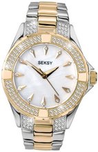 Sekonda Quartz with Mother of Pearl Dial Analogue Display and Two Tone Stainless Steel Bracelet 4234.37
