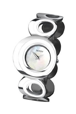 Seksy by Sekonda Quartz with Mother of Pearl Dial Analogue Display and Silver Stainless Steel Bracelet 4578.37