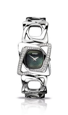 Seksy by Sekonda Quartz with Mother of Pearl Dial Analogue Display and Silver Stainless Steel Bracelet 4501.37