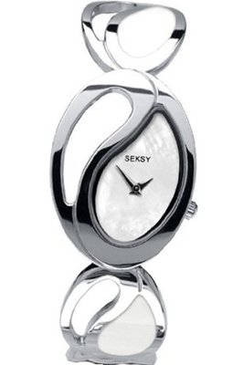 Seksy Oval with White Enamel Inlay 4563