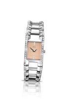 Seksy Wrist Wear by Sekonda Quartz with Peach Dial Analogue Display and Silver Stainless Steel Bracelet 4709.37