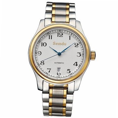 Semdu SD7006G.1 Gold Plating and Stainless Steel Two-Tone White Dial