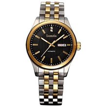 Semdu SD7010G Gold Plating and Stainless Steel Two-Tone Black Dial