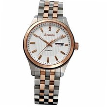 Semdu SD7010G Rose Gold Plating and Stainless Steel Two-Tone White Dial
