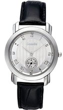 Semdu SD9003G Stainless Steel and Black Leather White Dial