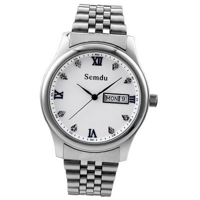 Semdu SD9033G Stainless Steel White Dial
