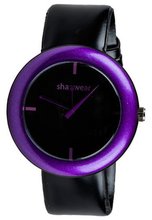 Trendy Large Dial Buckle Strap by Shagwear Purple & Black