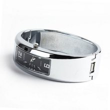Sinobi Elegant  Stainless Steel Bracelet Bangle Quartz Analog Wrist Black