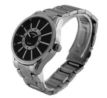 SINOBI New Fashion Stainless Steel Wrist Quartz Sun Pattern Face Black WTH0016