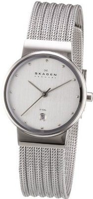 Skagen 355SSS1 Steel Collection Patterned Mesh Stainless Steel