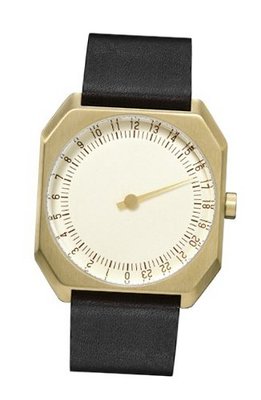 slow Jo - Black Vintage Leather, Gold Case, Gold Dial - Swiss Made