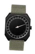 slow Jo - Olive Green Canvas, Black Case, Black Dial - Swiss Made