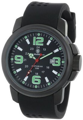 Smith & Wesson SWW-1100 Amphibian Commando Black Glowing Dial Rubber Band