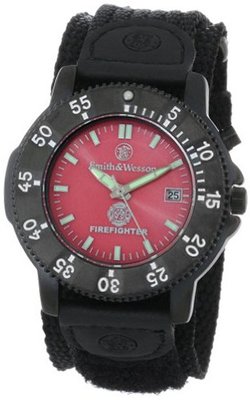 Smith & Wesson SWW-455F Fire Fighters Red Dial Black Band