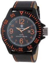Smith & Wesson SWW-LW6058 EGO Bold Large Black Dial Leather Band