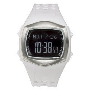 Solus Unisex Digital LCD Dial Date Backlight White PU Casual SL-100-002
