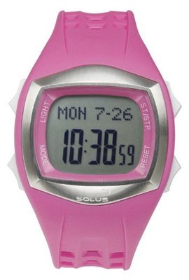 Solus Unisex Digital with LCD Dial Digital Display and Pink Plastic or PU Strap SL-100-005