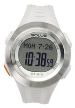 Solus Unisex Digital with LCD Dial Digital Display and White Plastic or PU Strap SL-101-003