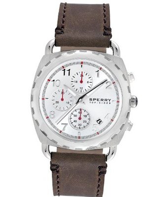Sperry Top-Sider Chronograph Mariner Brown Leather Strap 40mm 102032