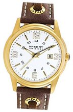 Sperry Top-Sider Preston Brown Skip-Lace Leather Strap 42mm 102022