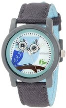 Sprout ST/5512MPGY Grey Organic Cotton Strap Blue Owl Dial