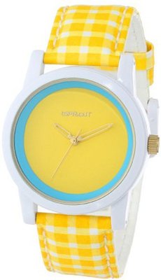 Sprout ST/5522YLYL Yellow Dial and Gingham Pattern Tyvek Strap