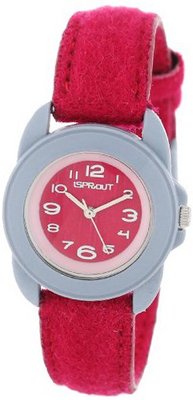 Sprout Unisex ST/1056DPDP Easy to Read Dial Dark Pink Felt Strap