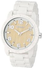 Sprout Unisex ST/7003TNWT Bamboo Dial White Resin Bracelet