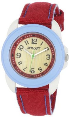 Sprout Unisex ST1004LBIVRD Corn Resin & Red Organic Cotton Strap