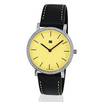 SOB1113/DIA Steel Blaze Ladies , Yellow Dial & Full Diamond Bezel