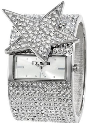 Steve Madden SMW00011-01 Crystal Star and Cuff Bracelet