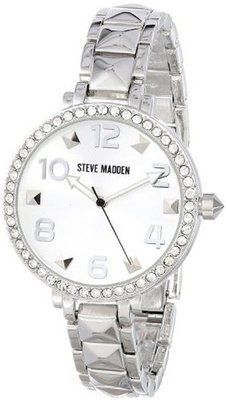 Steve Madden SMW00035-01 Silver Pyramid Link Bracelet