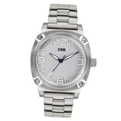 Storm Federal Quartz with White Dial Analogue Display and Silver Stainless Steel Strap 47106/S