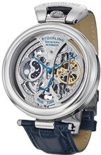Stuhrling Original 127A.3315C2 "Special Reserve Emperor's Grandeur" Stainless Steel and Blue Leather Strap Automatic Skeleton