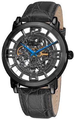 Stuhrling Original 165B.335569 "Classic Winchester Grand" Stainless Steel and Leather Automatic Skeleton