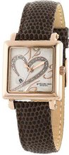 Stuhrling Original 253.1145K2 Amour Aphrodite Courtly Diamond Swiss Quartz Brown Leather Strap
