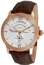 Stuhrling Original 340.3345K2 Symphony Saturnalia Chairman Automatic Day and Date Rose Gold Leather Strap