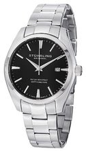 Stuhrling Original 414.33111 Classic Ascot Prime Stainless Steel Bracelet with Black Dial