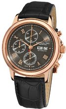 Stuhrling Prestige 362.334554 Swiss-Made Automatic Valjoux 7750 Rose-Tone Stainless Steel and Leather