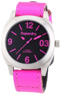 Superdry Ladies Pink Leather Strapped