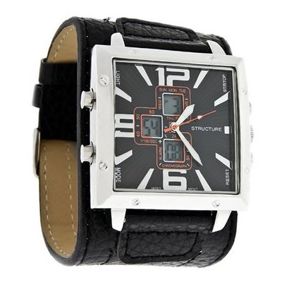 Structure by Surface XL Analog-Digital Chronograph Black Cuff 32394