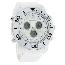 uSURFACE Structure By Surface White Chrono Analog/Digital Rubber Strap 32230 