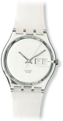 S GK733 Quartz White Dial Plastic Date