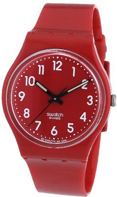 S GR154 Quartz Red Dial Plastic