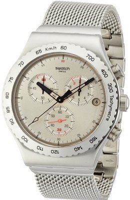 S Irony Silverish Chronograph Silver Dial YVS405G