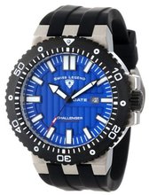 Swiss Legend 10126-03-BB Challenger Blue Patterned Dial Black Silicone