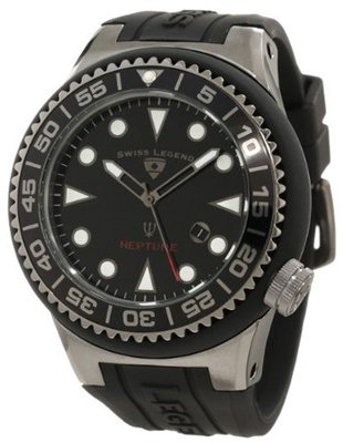 Swiss Legend 21818D-GM-01-NB Neptune Black Dial Black Silicone